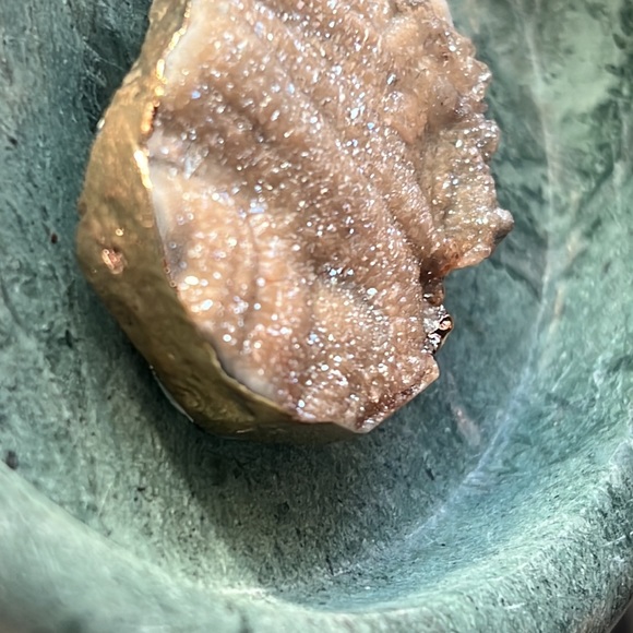 Stone pendant. Double sided. Gold dipped - Picture 3 of 4